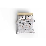 Parure de lit - housse de couette 220 x 240 + 2 taies d'oreiller 60 x 60  65  coton- Blanc