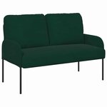 vidaXL Canapés avec coussin 110cm Vert foncé Contreplaqué
