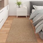vidaXL Tapis de surface HUARTE Naturel 150 x 80 cm Polyester