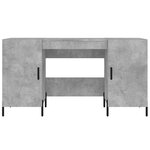 vidaXL Bureau gris béton 140x50x75 cm bois d'ingénierie