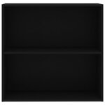 Vidaxl bibliothèque à 2 niveaux noir 80x30x76 5 cm aggloméré