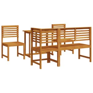 Ensemble de jardin 5 pièces en bois d'acacia