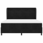 vidaXL Lit à ressorts avec matelas Noir 200 x 180 cm Polyester