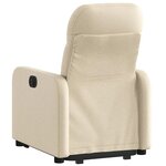 vidaXL Fauteuil inclinable électrique crème tissu
