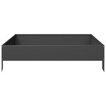 vidaXL Lit surélevé de jardin noir 100x100x26 cm acier