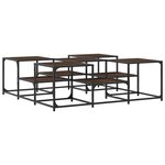 vidaXL Table basse chêne marron 121x121x40 cm bois d'ingénierie