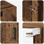 vidaXL Armoires Murailles 2 Pièces Bois ancien 69 5 x 34 x 90 cm