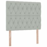 vidaXL Lit avec rangement et matelas Gris clair 120 x 190 cm Velours