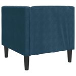 vidaXL Fauteuil Chesterfield bleu velours
