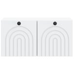 vidaXL Meuble TV mural Blanc 59 5 x 31 x 30 cm Bois d'ingénierie
