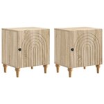 vidaXL Cabinet de chevet 2 pc Chêne Sonoma 43 x 34 5 x 50 cm