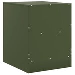 vidaXL Table de chevet vert olive 34 5x39x44 cm acier