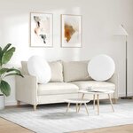 vidaXL Coussins de siège 2 Pièces Blanc Ø80 x 29 cm tissu