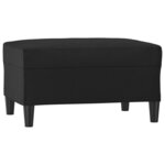 vidaXL Ensemble de canapés 4 Pièces avec coussins Noir Similicuir