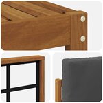 vidaXL Ensemble de canapés d'extérieur 7 pc Naturel et Anthracite