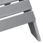 vidaXL Chaise Adirondack avec repose-pieds Gris clair HDPE