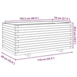 vidaXL Jardinière 110x60x49 5 cm bois de pin massif