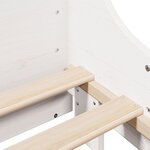 vidaXL Lit bibliothèque sans matelas blanc 120x200 cm bois massif