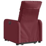 vidaXL Fauteuil inclinable électrique rouge bordeaux tissu