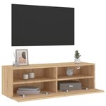 vidaXL Meuble TV mural chêne sonoma 100x30x30 cm bois d'ingénierie
