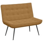 vidaXL Banc marron 110x74x84 cm velours