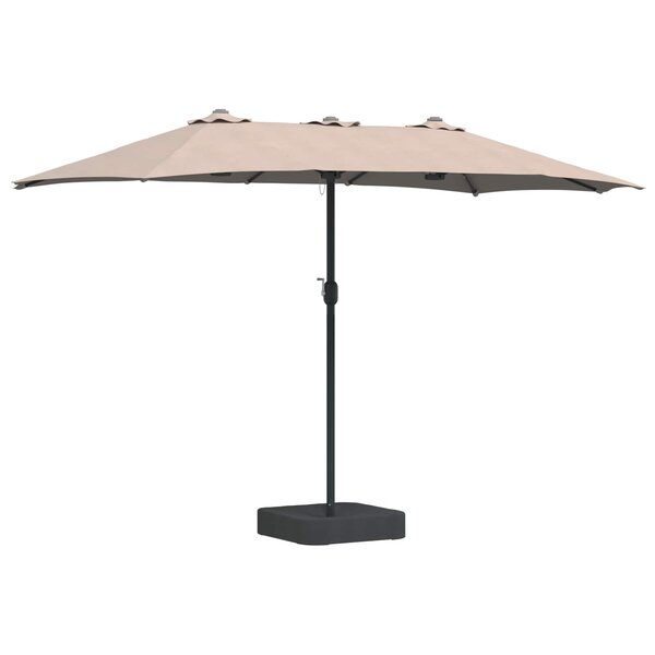 vidaXL Parasol de jardin 385 x 209 x 244 cm Polyester Taupe