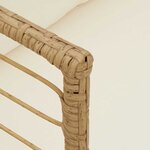 vidaXL Chaises de jardin lot de 2 avec coussins naturel résine tressée