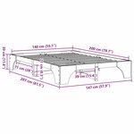 vidaXL Cadre de lit 140x200 cm en pin massif