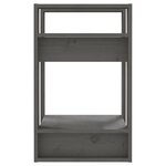 vidaXL Bibliothèque/Séparateur de pièce Gris 41x35x57 cm Pin solide