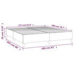 vidaXL Cadre de lit à ressorts crème 160x200 cm tissu