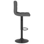 vidaXL Tabouret de bar Gris foncé Tissu