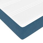 vidaXL Cadre de lit avec matelas Bleu foncé 160 x 200 cm tissu