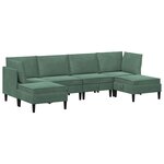 vidaXL Ensemble de meubles pour le salon 6 Pièces Vert Mer Velours