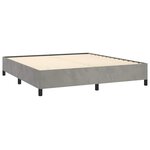 vidaXL Cadre de lit gris clair 193x203 cm velours