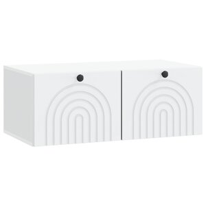 vidaXL Meuble TV mural Blanc 78 5 x 41 x 30 cm Bois d'ingénierie