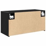 vidaXL Armoire murale de bain noir 60x25x30 cm bois d'ingénierie