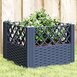 vidaXL Jardinière avec piquets bleu gris 43 5x43 5x43 5 cm PP
