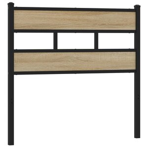 vidaXL Tête de lit chêne sonoma 75 cm fer et bois d'ingénierie