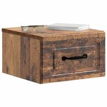 vidaXL Cabinet de chevet mural 2 Pièces Bois ancien 34 5 x 33 x 20 cm