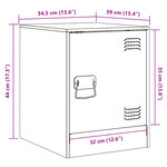 vidaXL Table de chevet blanc 34 5x39x44 cm acier