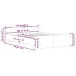 vidaXL Cadre de lit sans matelas chêne artisanal 135x190 cm