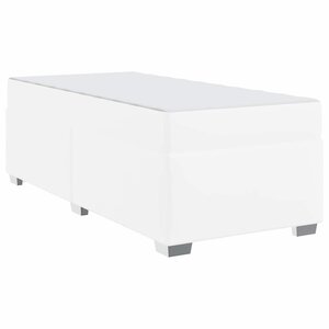 vidaXL Cadre de lit avec matelas Blanc 90 x 200 cm tissu
