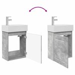vidaXL Meuble de salle de bain avec robinet Gris béton