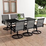 vidaXL Ensemble à manger de jardin 7 Pièces textilène et acier