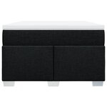 vidaXL Sommier à lattes de lit avec matelas noir 120x190 cm tissu