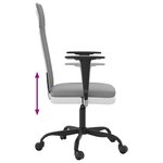 Chaise fauteuil siège de bureau informatique étude réglable en hauteur clair tissu gris 02_0024068