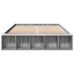 vidaXL Cadre de lit sonoma gris 140x200 cm bois d'ingénierie