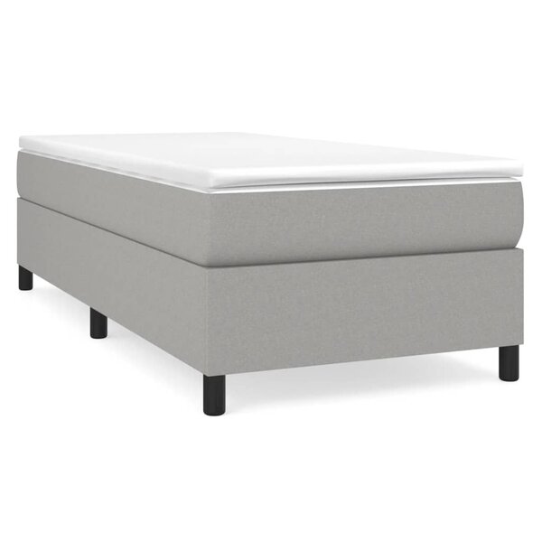 vidaXL Cadre de lit gris clair 100x200 cm tissu