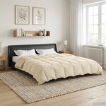 vidaXL Duvet d'hiver Matelassé Crème 200 x 200 cm Microfibre