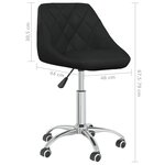 vidaXL Chaises à manger pivotantes lot de 2 noir similicuir